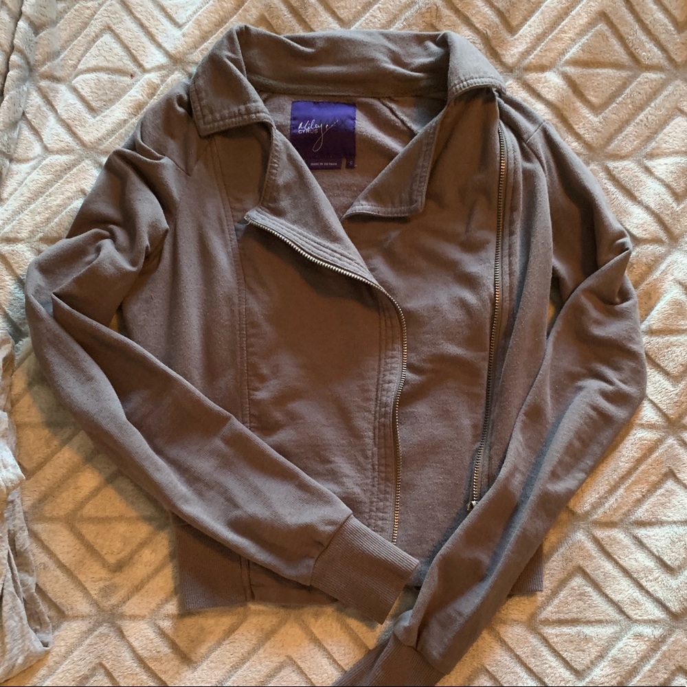 Grey bomber jacket